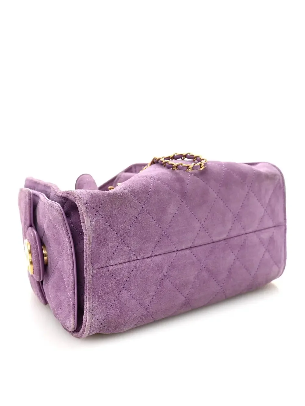 Suede Quilted Mini Chanel 25 Handbag #338420C75B